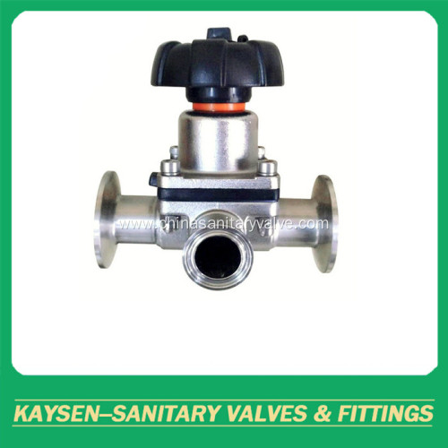 DIN Hygienic membrane valve T type clamp